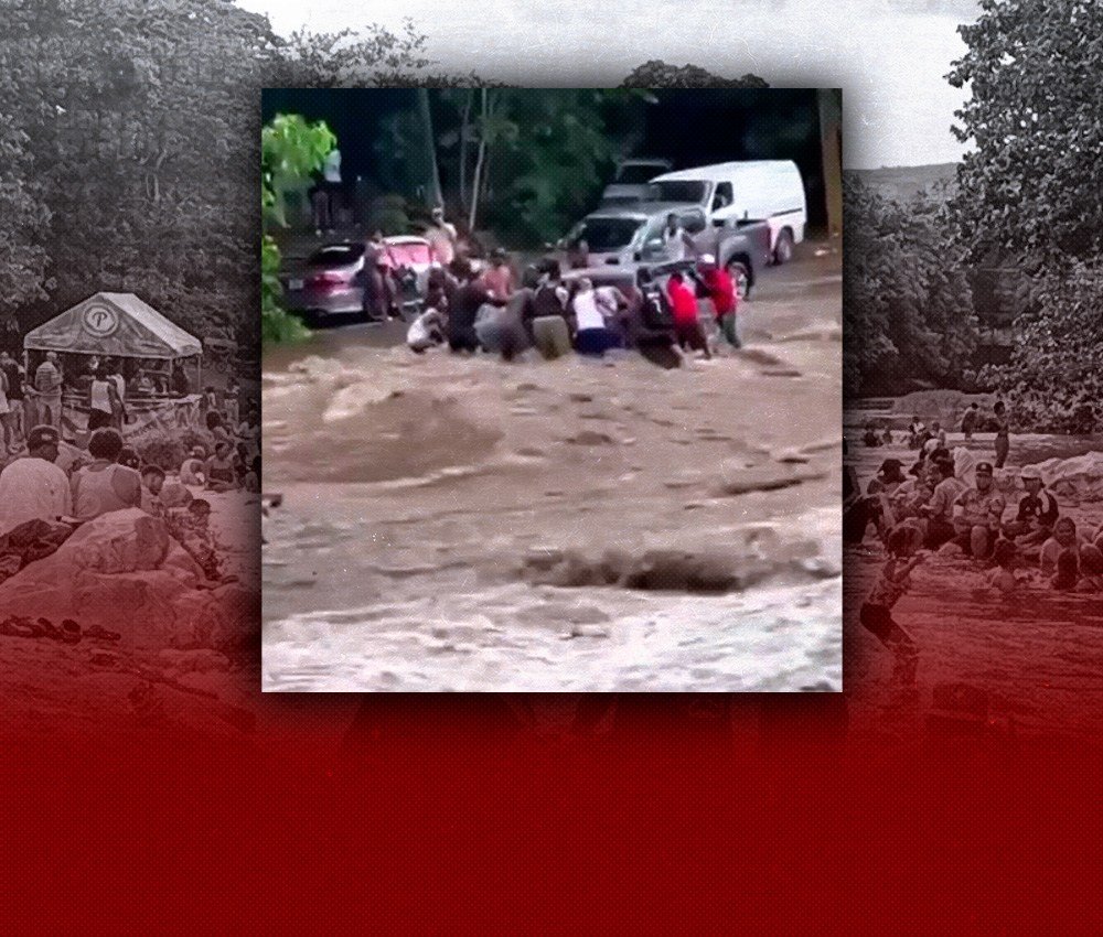 Repentina crecida del río Inaje pone en alerta a bañistas en Dajabón durante Corpus Christi