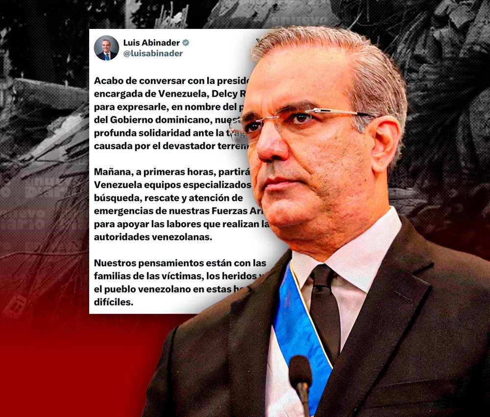 Abinader coordina apoyo a Venezuela y envía equipos de rescate este jueves