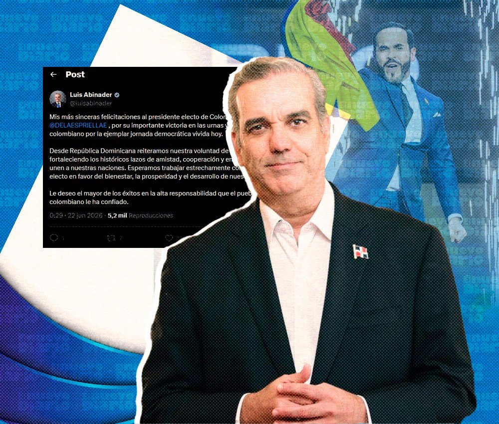 Abinader felicita a De la Espriella pese a las dudas y el pedido de esperar el escrutinio en Colombia