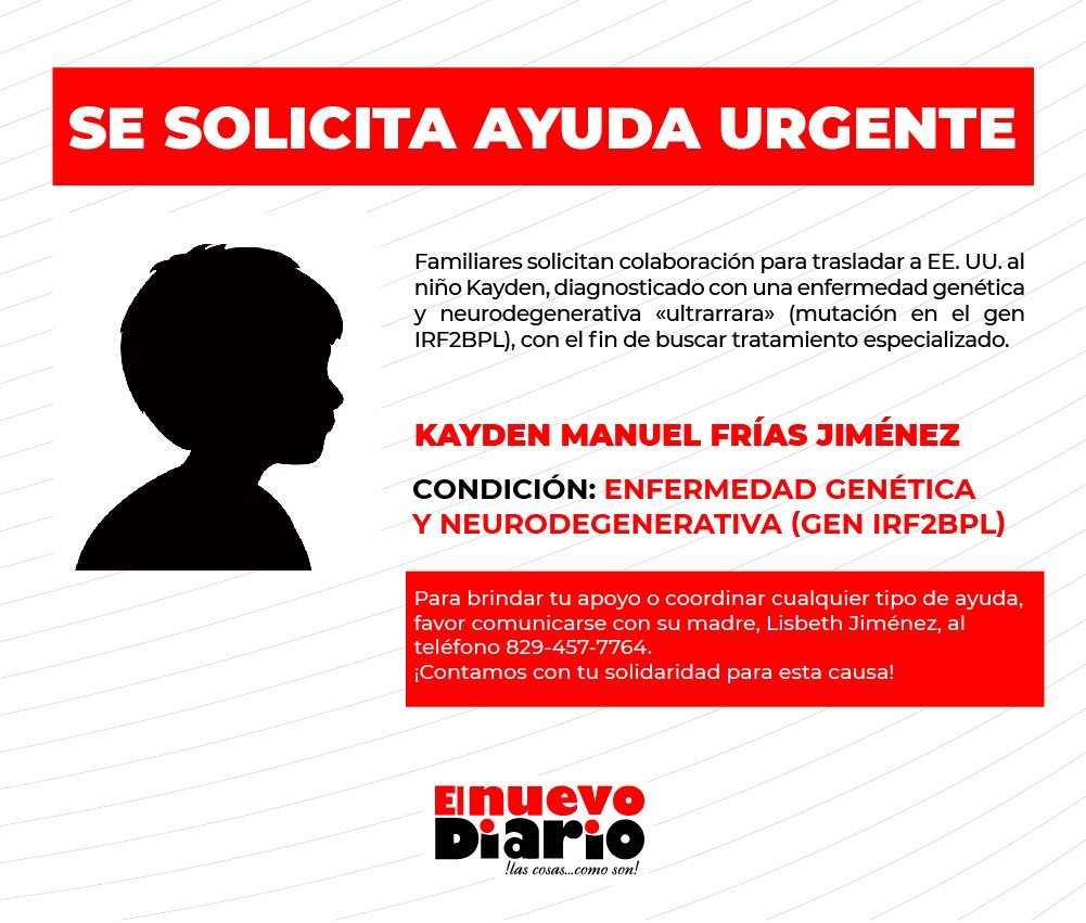 Piden ayuda para llevar a Estados Unidos a niño con enfermedad ultrarrara ante falta de atención especializada