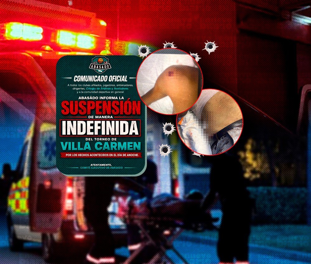 ABASADO suspende sin fecha el torneo de Villa Carmen tras un tiroteo que dejó dos heridos